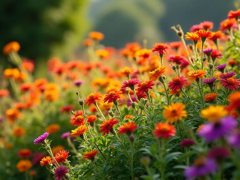 A vibrant garden filled with native Indian flowering plants.