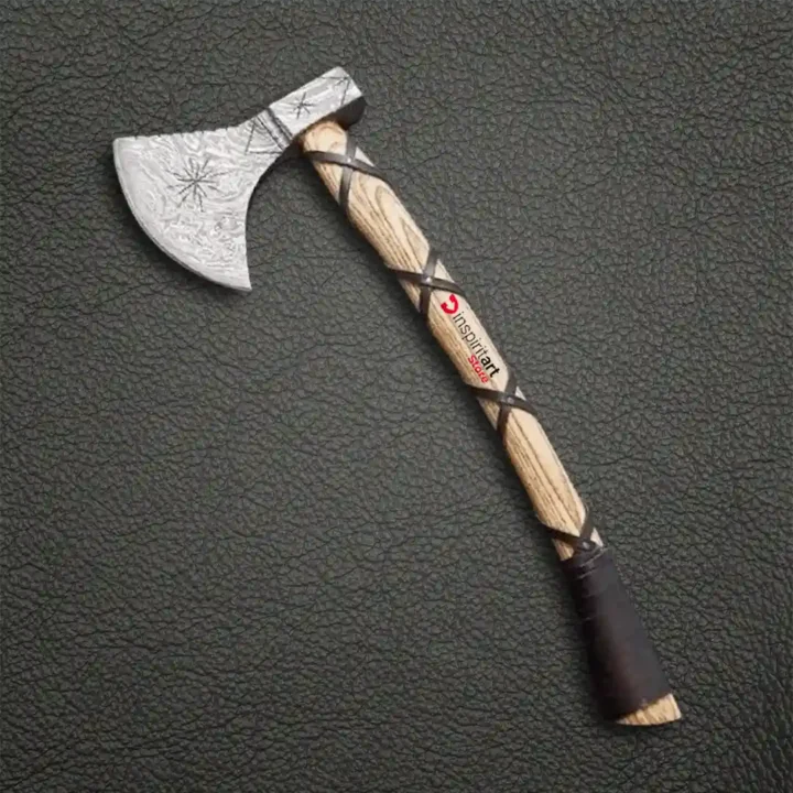 Hand-Forged Damascus Axe