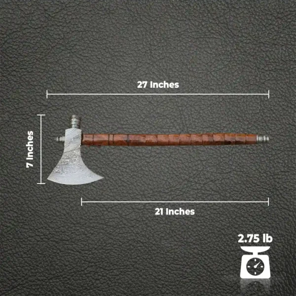 Dimensions of Smoking Pipe Axe