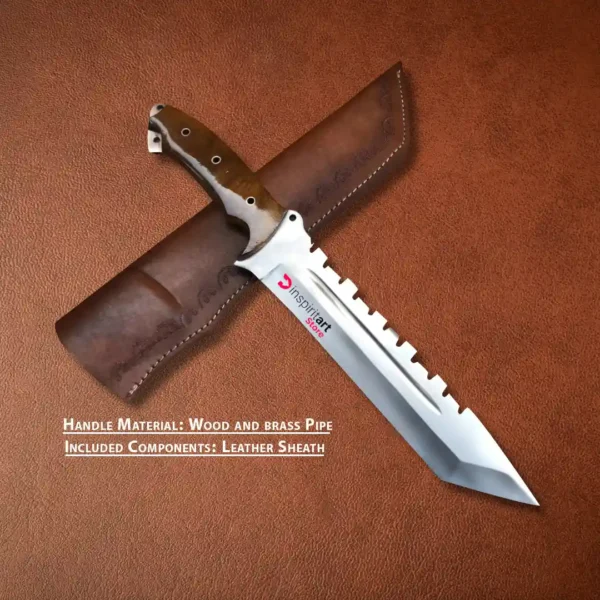 Handle of Custom Handmade Hunting Knife